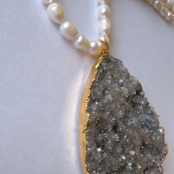 Large amethyst pearl necklace - Picture 3 of 6